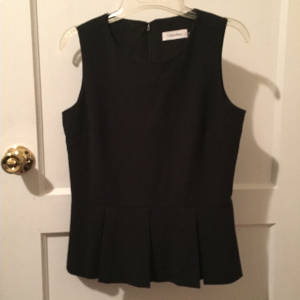 Calvin Klein black peplum top